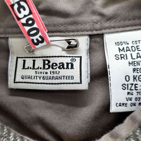 エルエルビーン L.L.Bean ヘリンボーン L/S ポロシャツ メンズ import:XL
